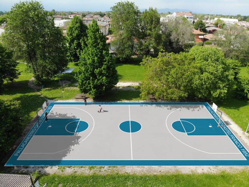 Presentato il progetto di riqualificazione del campo da basket di Via delle Querce a Castelfranco