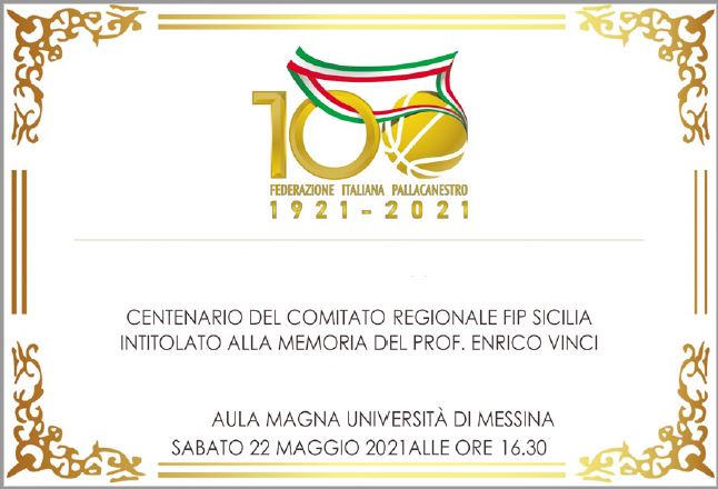Sarà la Città di Messina ad ospitare Sabato 22 maggio il Centenario della FIP